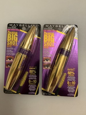 2 Maybelline The Colossal Big Shot Volum' Express Mascara #224 VERY BLACK. 
