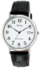 Citizen Q&Q Men's Analog Watch, Waterproof, Date Display, Leather Strap, D020-30