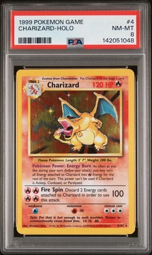 PSA 8 NM-MINT Charizard 004/102 Base Set Holo