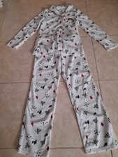 C&A LINGERIE Mädchen Pygamawarme Schlafanzug 100%Cotton in Gr.156 Weihnachtmotiv