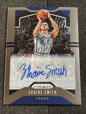 2019-20 Panini Prizm Signatures Zhaire Smith #51 Autograph Philadelphia 76ers