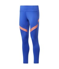 Reebok Womens Workout Ready Mesh Compression Athletic Pants, Blue, Small