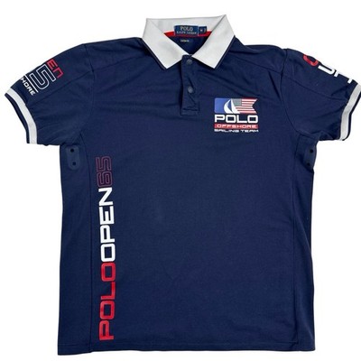 Polo Ralph Lauren Open 65 Offshore Sailing Polo Shirt Mens M Custom Fit Navy USA