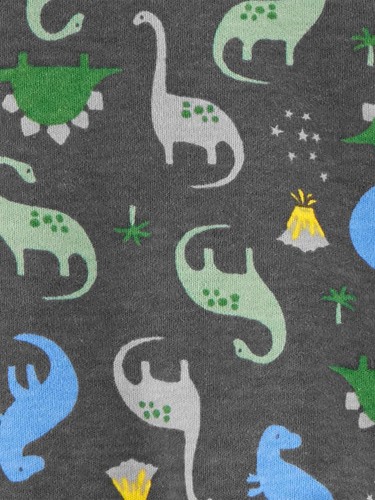 Simple Joys by Carter's Baby 3-6 Months, Dark Grey Dinosaur/Mint Green Stripe - Picture 3 of 7