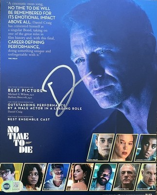 Daniel Craig signiertes 10x8 James Bond Foto ACG COA AG05189