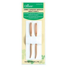 Clover Jumbo Tapestry Needles Bent Point 2 Pack Each, golden