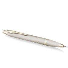 PARKER IM Monochrome Ballpoint Pen   Champagne Finish and Trims   Medium Point