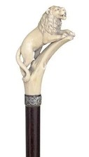 handmade wooden walking stick hand carved Lion wooden walking gift