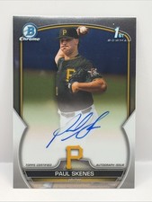 2023 Bowman Chrome Paul Skenes Pittsburgh Pirates RC Rookie AUTO Autograph 1ST