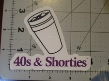 40s  SHORTIES purple drank lean STICKER skate skateboards helmets decal and E