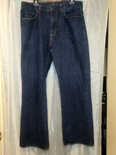 J Crew The Sullivan Indigo Blue Jean Pants 36x34 Bootcut 9"Style E7964 Cotton