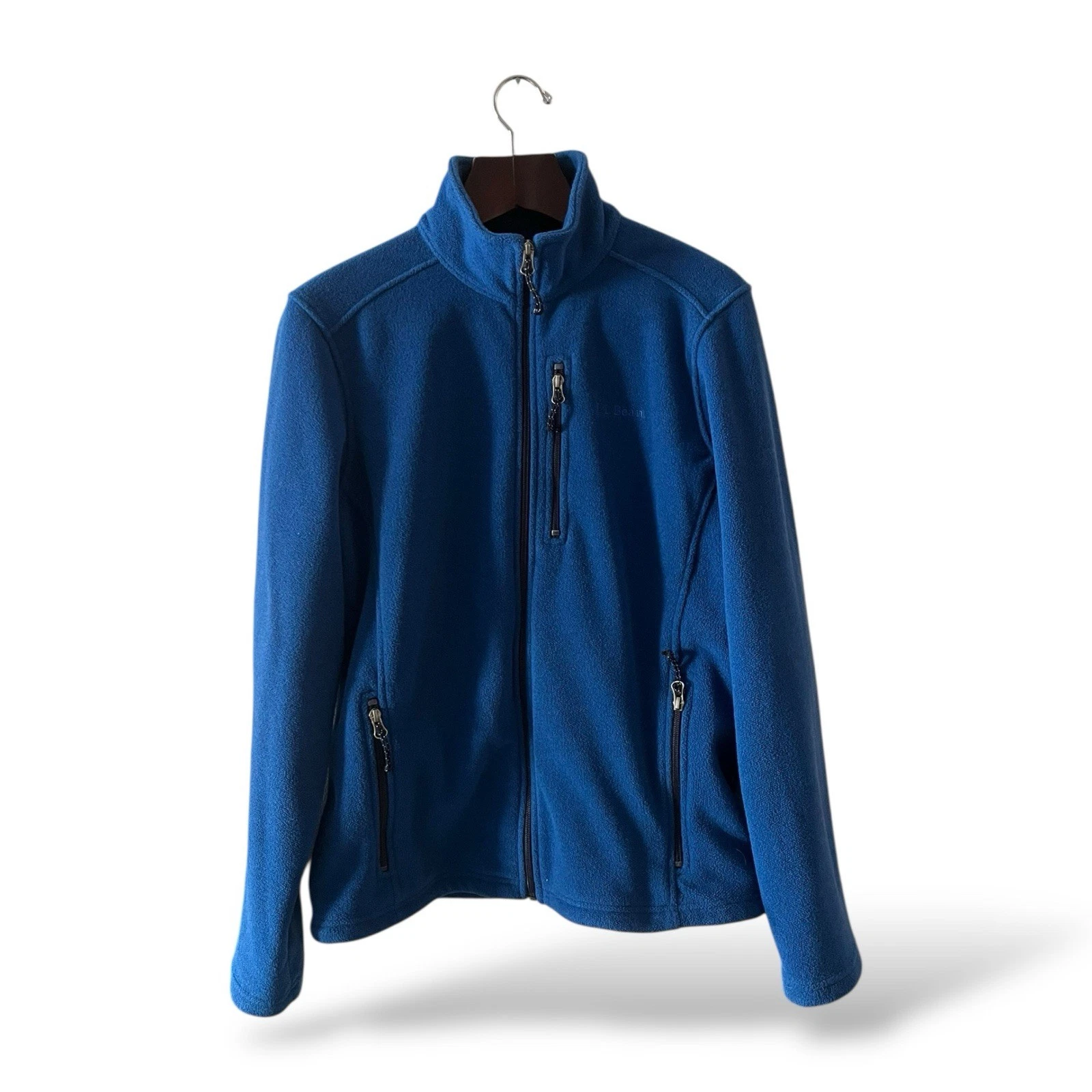 L.L Bean Cobalt Blue Fleece Jacket, Medium