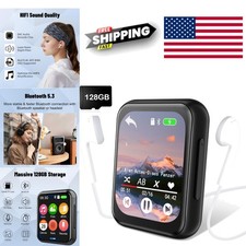 Portable Digital Music Player with 128GB Storage Bluetooth 53 HD Speaker and FM