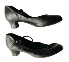 CAPEZIO 550 BLACK CHARACTER FOOTLIGHT DANCE JAZZ BALLROOM SHOES WOMEN 9.5 9 1/2
