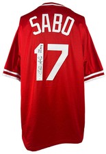 Chris Sabo autographed signed inscribed jersey MLB Cincinnati Reds JSA COA