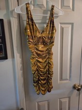 Gold Cocktail Dress Size 2