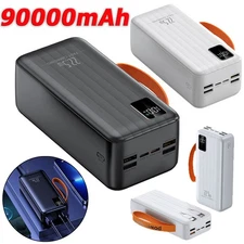 Super Power Bank 90000mAh Portable Charger Fast Charging External Battery 2025