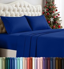 Queen Size Sheet Set   4 Piece Bed Sheets, Soft and Breathable Microfiber, In...