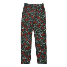 Hanna Andersson Girls 120 Size US 6-7 Pants Green Floral Leggings Jersey Cotton