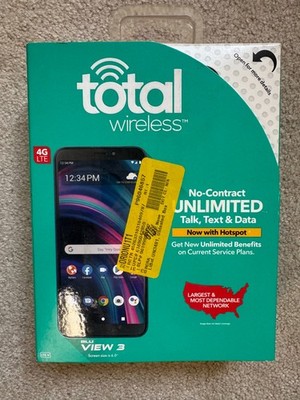 New BLU VIEW 3  Total Wireless  Smart Phone 32GB 6'' Display