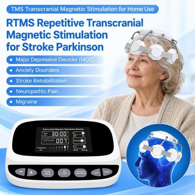 Transcranial Magnetic Brain Therapy Device rTMS 8 Frequencies for Depression