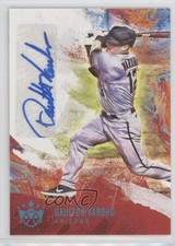 2021 Panini Diamond Kings Holo Platinum Blue 16/25 Daulton Varsho Auto 5m1
