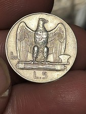 5 Lire 1929 2* Aquilotto Roma  Vittorio Emanuele III Regno d'Italia Argento