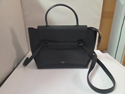 CELINE Belt bag Size Nano Leather Black 189003