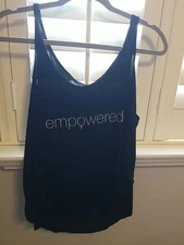 Pure Barre Tank Top Black Empowered Size S