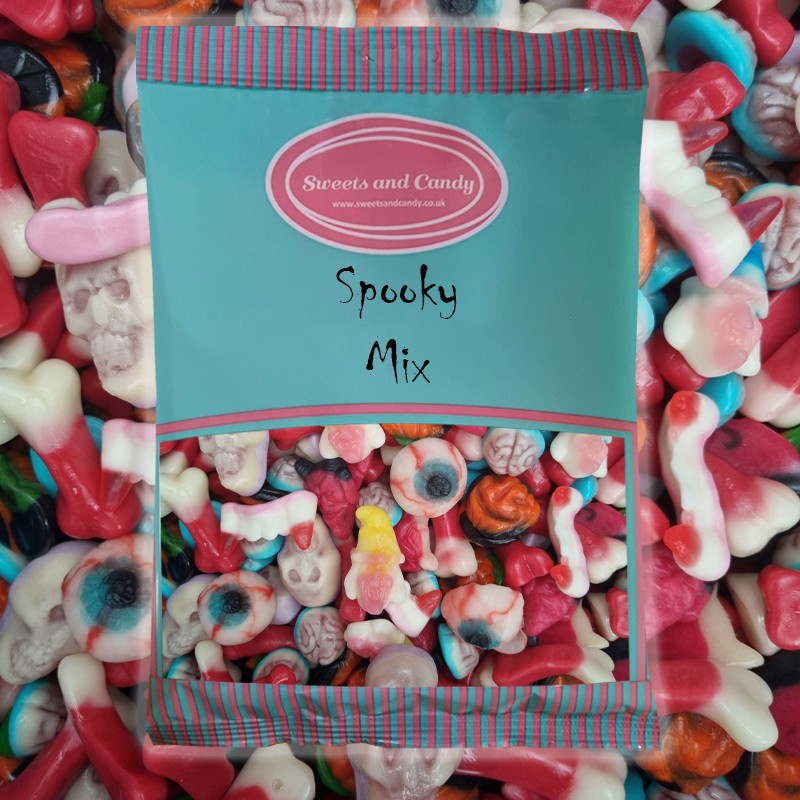 Spooky Mix 1Kg - Bulk Halloween Mix 1 Kilo Bag - Assorted Fruity Jelly Sweets