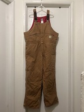 Carhartt R04 BRN Insulated Work Coveralls Brown Men Cotton Blend