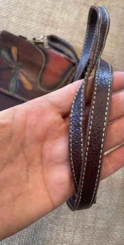 Painted Dragonfly Crossbody Purse Wallet Organizer & Phone Pocket Brown - Picture 7 of 9