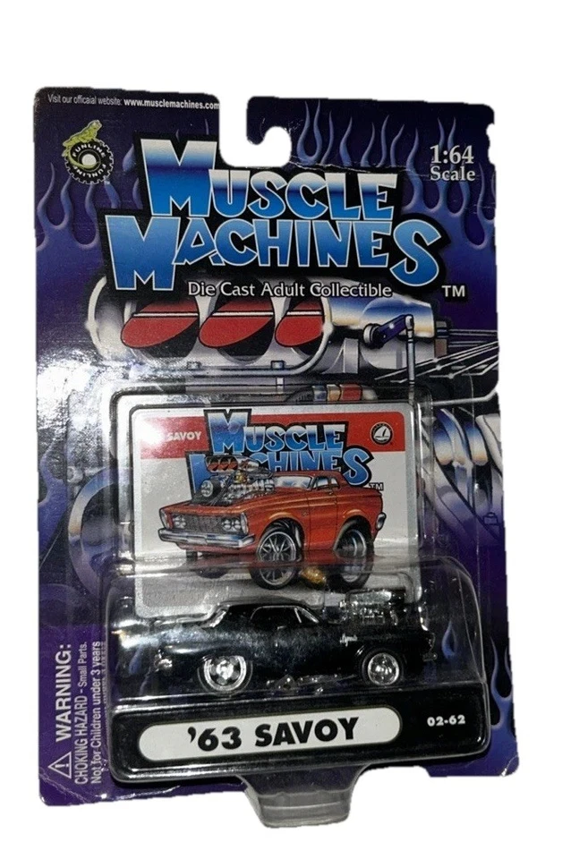 * Nuevas máquinas musculares fundidas a presión 1:64 Black Plymouth 63 Savoy #02-62 raras ** Foto 3 de 4