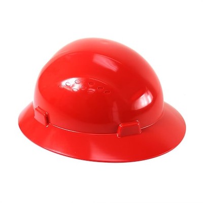 INTERSTATE SAFETY 40410 Snap Lock 4 Point Ratchet Suspension Full Brim Hard Hat