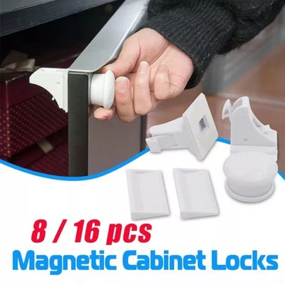 4MOMS Seguro para niños magnético seguro de armario seguro de cajón bebé invisible ~