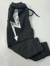 Appaman Washed Grey Lightning Sidewalk Sweatpants- Size 4T