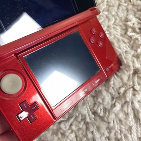 Nintendo 3DS Flame Red Handheld Console System CTR-001 Tested