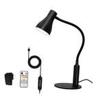  LED Desk Lamp, 3 Lighting Modes and 6 Brightness Levels, 10W Flexible Black