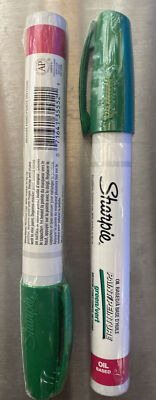 2 Pack- Sharpie 35552 Paint Marker,Medium Point,Green-  New Sealed
