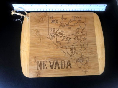 Totally Bamboo Nevada State Laser Etched Cutting Board 8.5'' x 11''