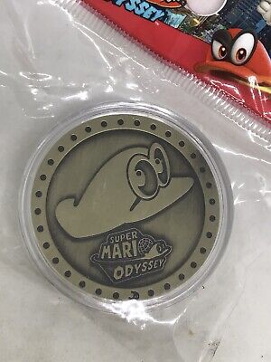 Super Mario Odyssey Traveler's Guide Book Collectible (No Game) Metal Coin