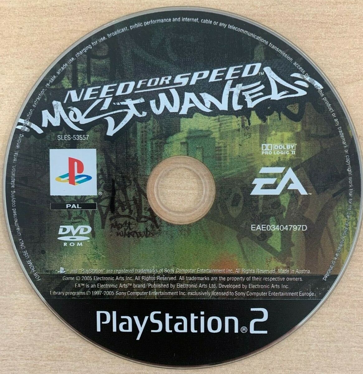 Playstation 2 PAL Edition Need for Speed Most Wanted Video Game