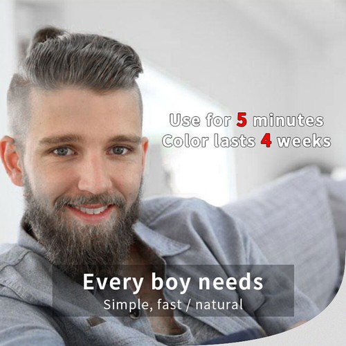 10*15ml Instant Hair Dye Black Beard Shampoo Beard Paint Men Beard Coloring Dye - Picture 7 of 13