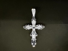 Sterling Silver 925 Jesus Christ Crucifix Cross Pendant