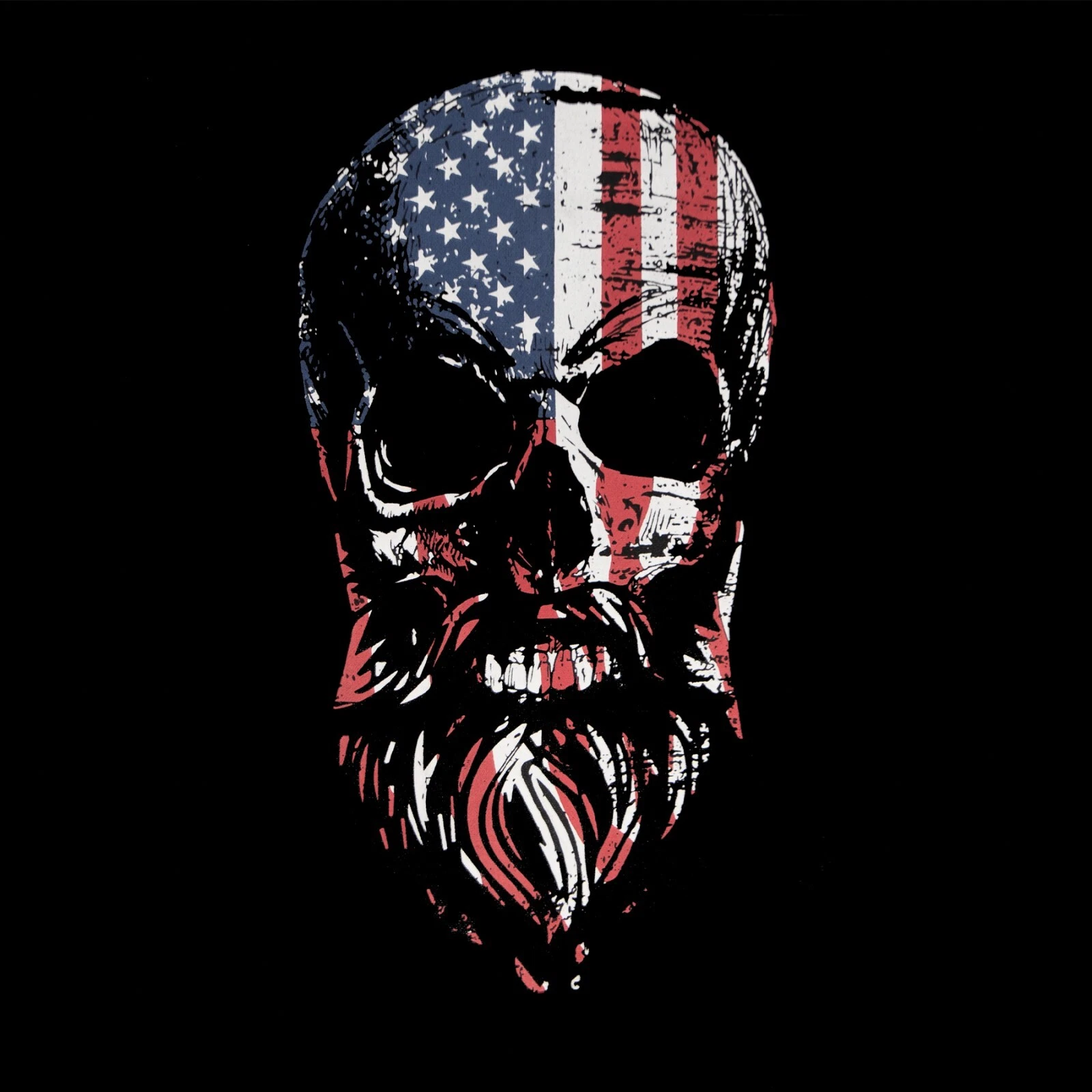 Rothco Black Concealed Carry Hoodie with USA Flag Bearded Skull Print Sweatshirt image 5