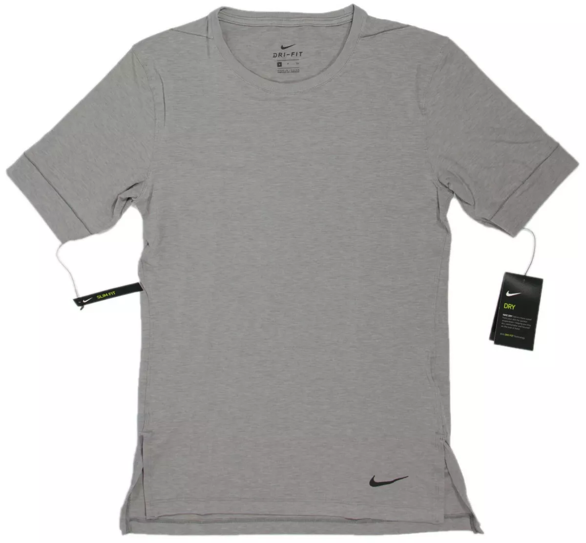 NIKE Yoga Transcend Dri-Fit t-Shirt- S- NEW- $50 heather grey