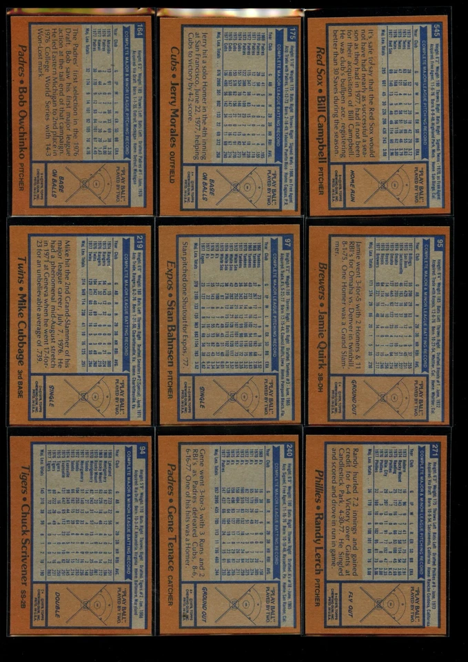 48 Lot 1978 Topps Baseball with Gary Carter Dennis Eckersley Lou Pinella SHARP - Image 4 of 4