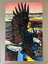 eagle blacklight poster vintage original 1970s pro arts psychedelic trippy