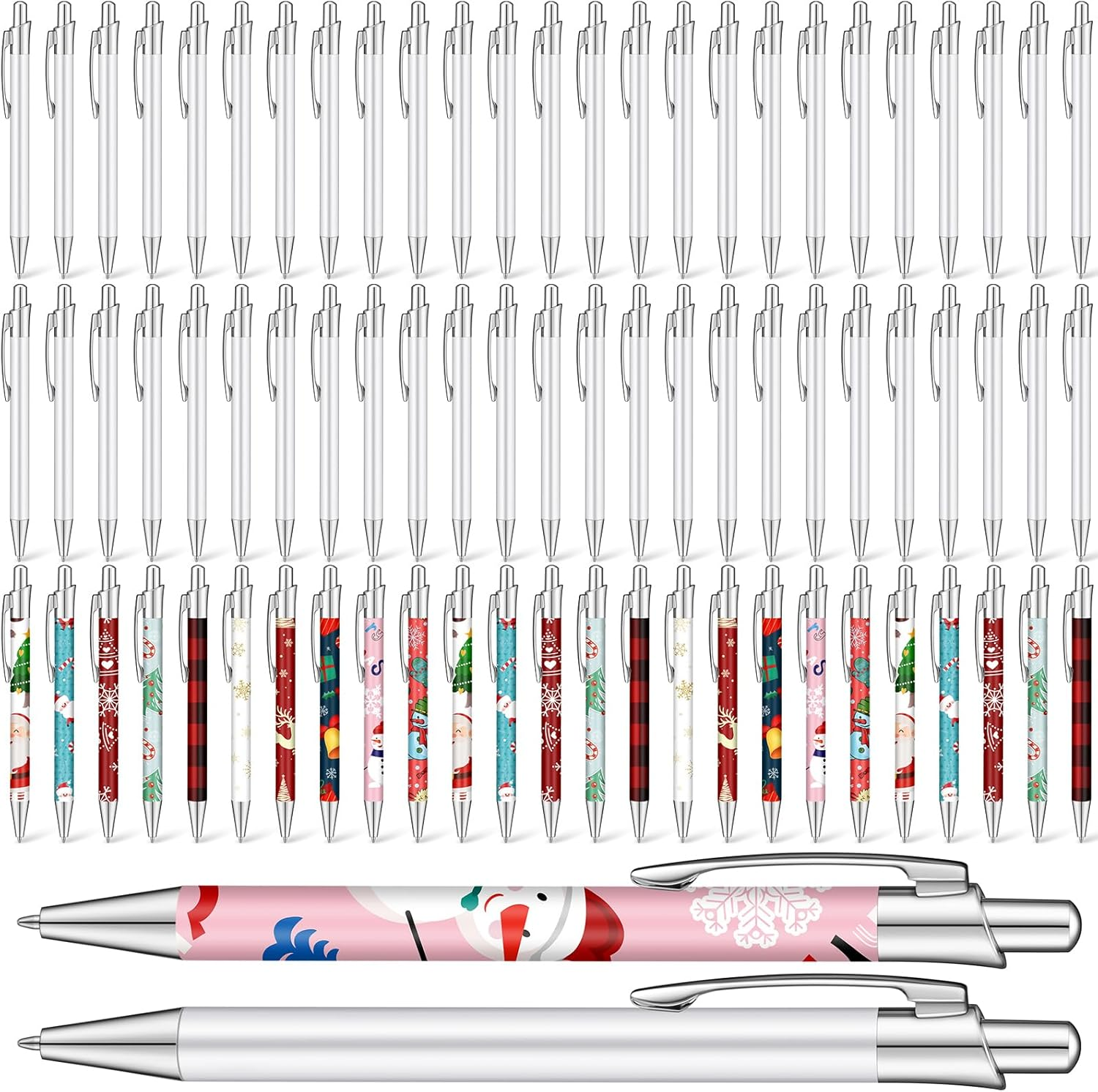 Sublimation heat transfer ballpoint pen with shrink wrap for blank transfers-image