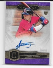 2021 Topps Five Star Andres Gimenez Purple AUTO RC 11/50 Blue Jays